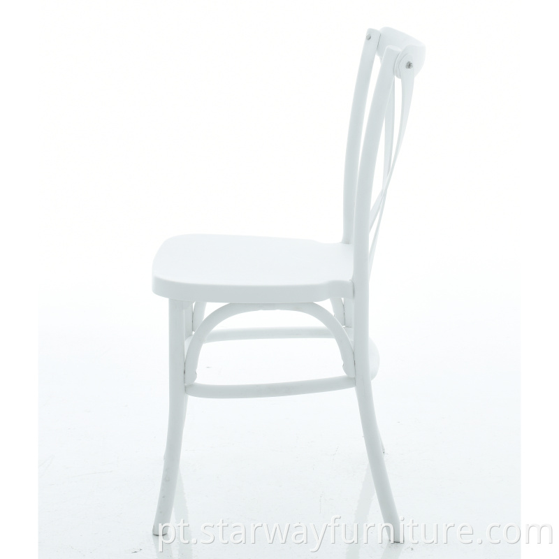 Versão de plástico de vime de estilo europeu antigo com assento de vime para jantar cadeira marinha francesa
